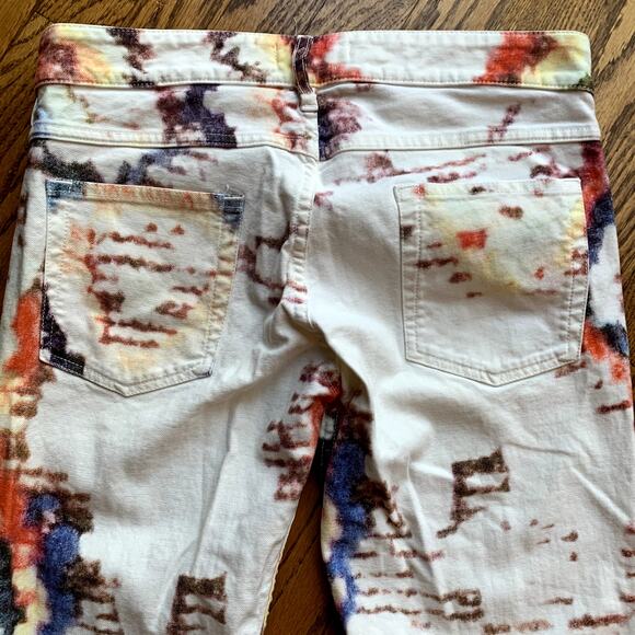 Isabel Marant Etoile Slim Multi-Color Tie-Dye Reilly Printed Jeans Trousers 38/8 - Picture 11 of 14
